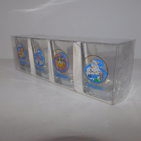 Disney California Adventure Disneyland Square Shot Glass Set 4 - NEW - Picture 4 of 4